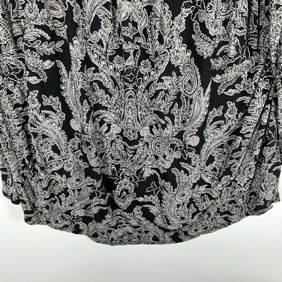 Lucky Brand 3/4 sleeve blouse paisley print Viscose women’s size 1X Boho Peasant - Picture 3 of 9